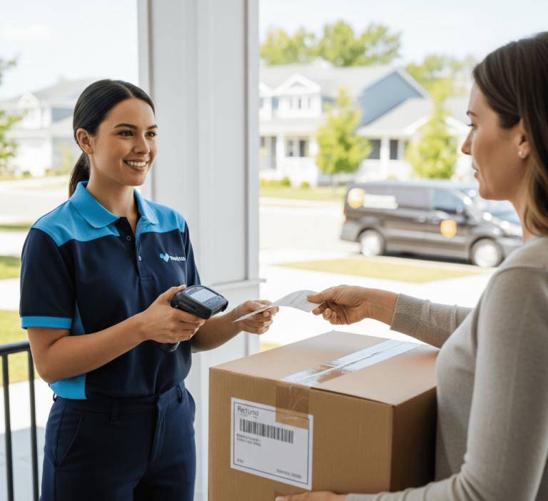 Processus optimisé de retours et de logistique inverse pour boutiques en ligne